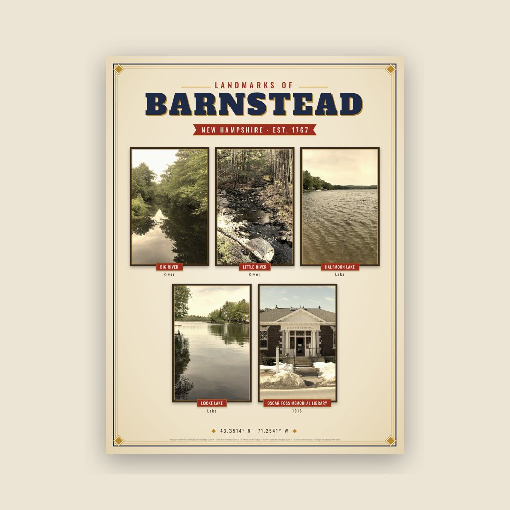 Barnstead Landmarks Photo Poster
