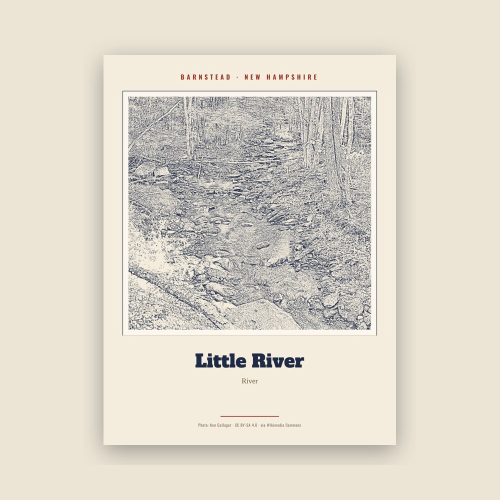 Barnstead Little River Landmark Print