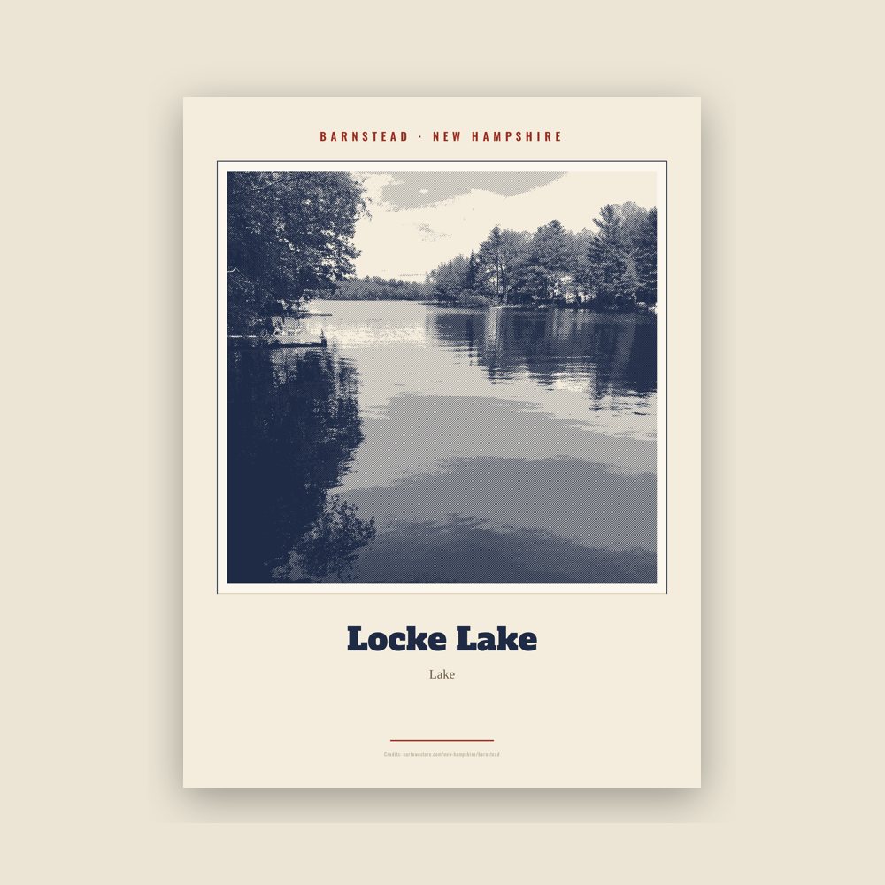 Barnstead Locke Lake Landmark Print