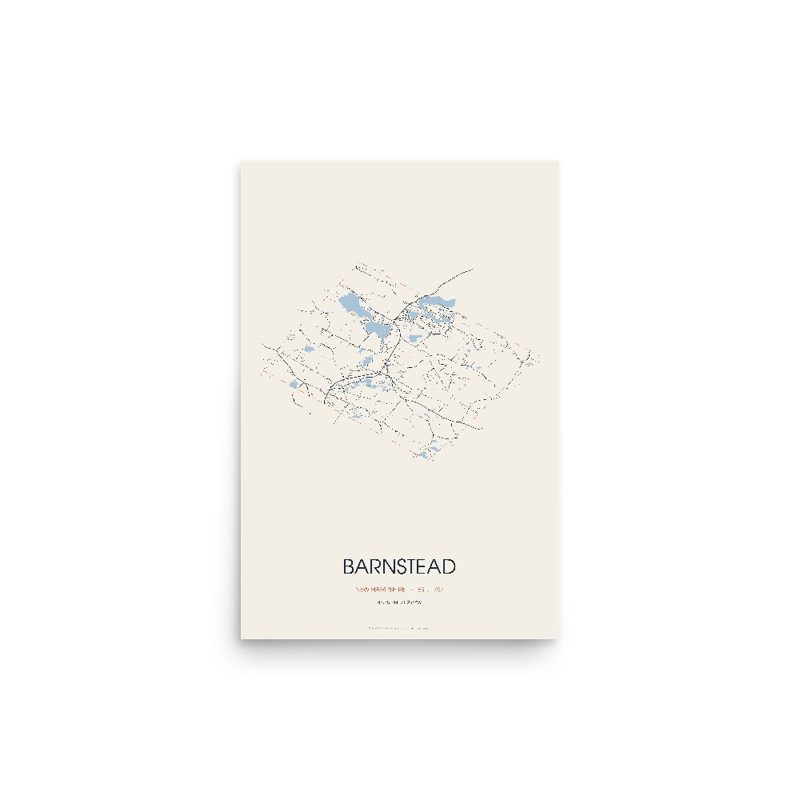 Barnstead Street Map Poster · Linen