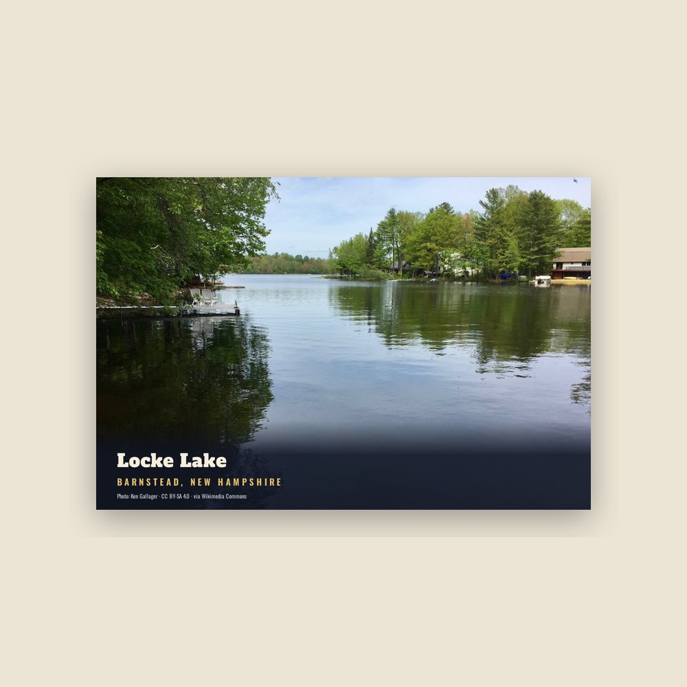 Barnstead Locke Lake Postcard