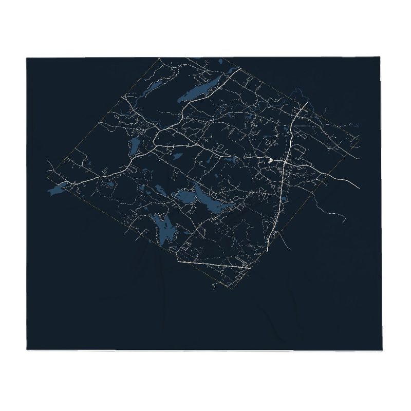 Barrington Street Map Throw Blanket