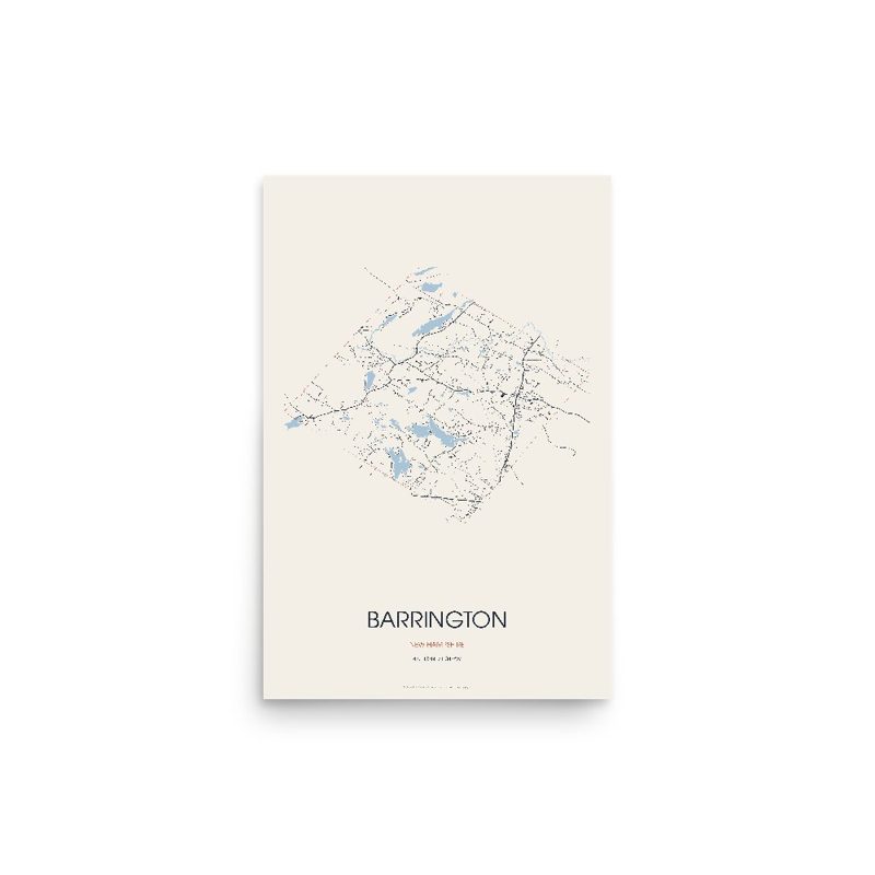 Barrington Street Map Poster · Linen