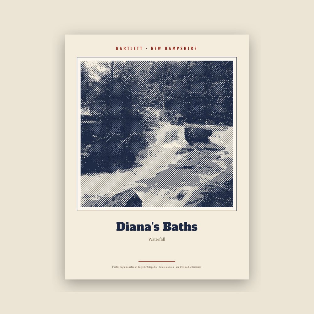 Bartlett Diana's Baths Landmark Print