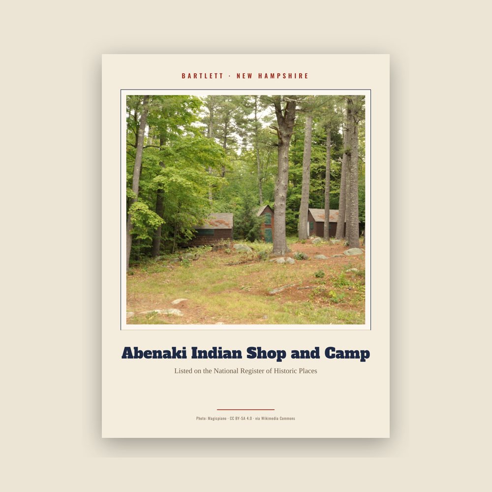 Bartlett Abenaki Indian Shop and Camp Landmark Print