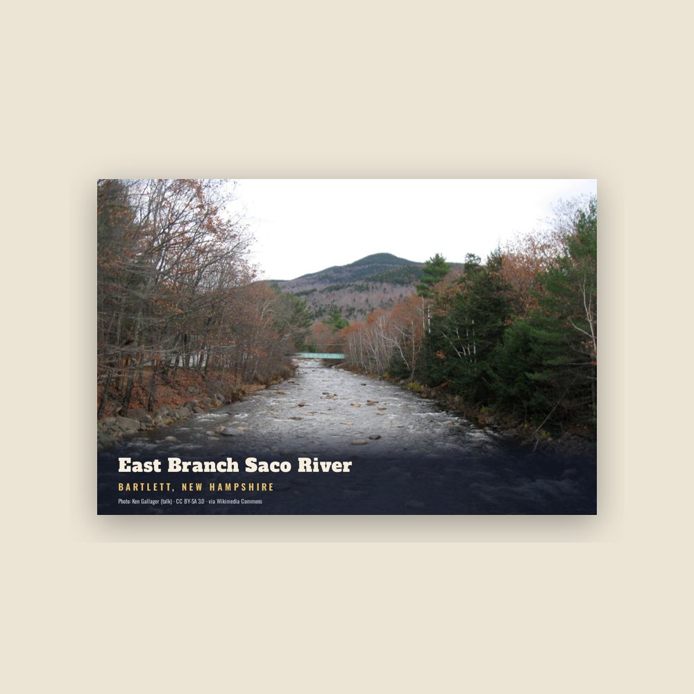 Bartlett East Branch Saco River Postcard