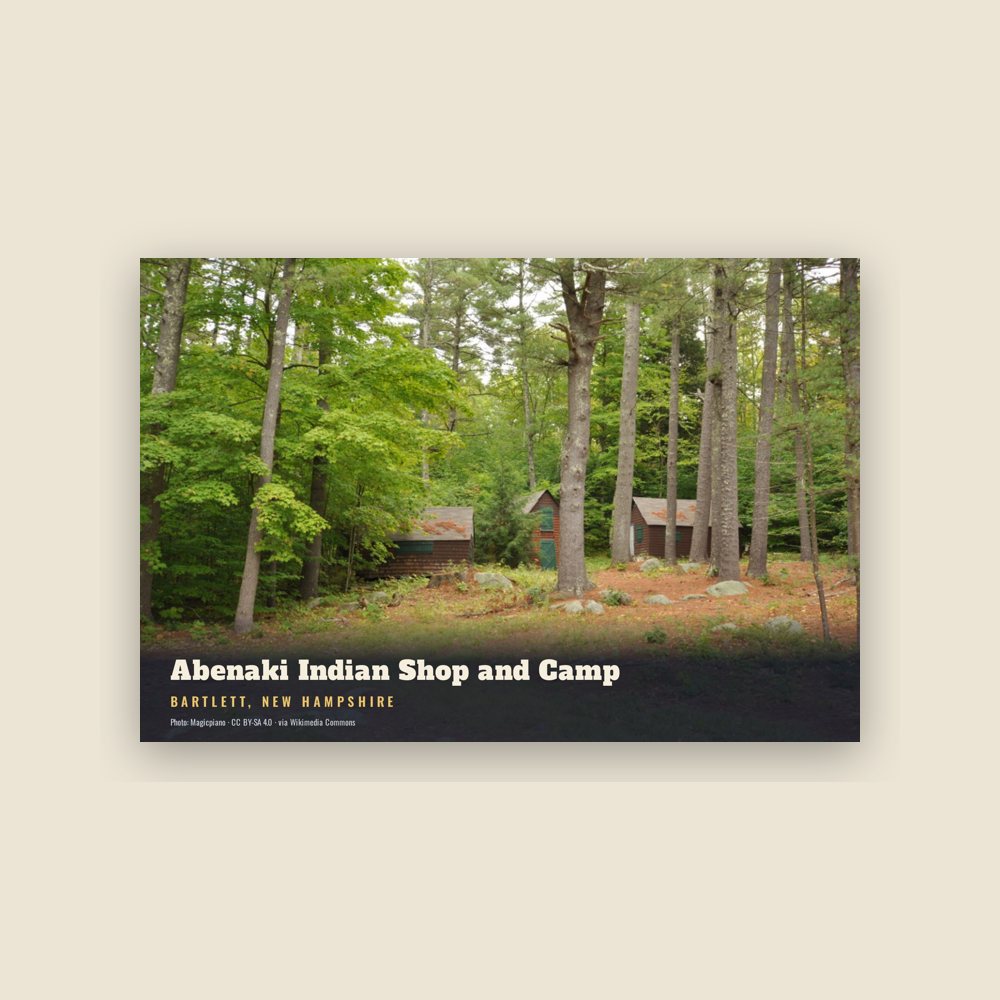 Bartlett Abenaki Indian Shop and Camp Postcard