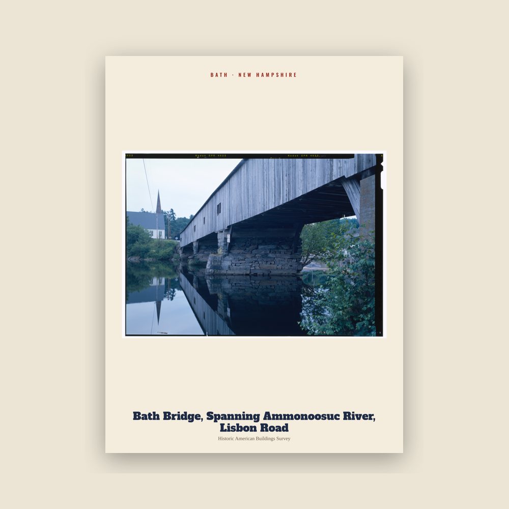 Bath Bath Bridge, Spanning Ammonoosuc River, Lisbon Road Archive Print