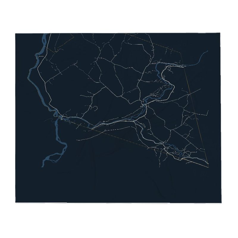 Bath Street Map Throw Blanket
