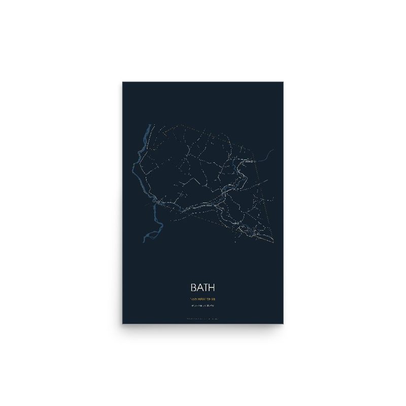 Bath Street Map Poster · Midnight
