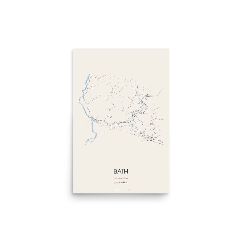 Bath Street Map Poster · Linen
