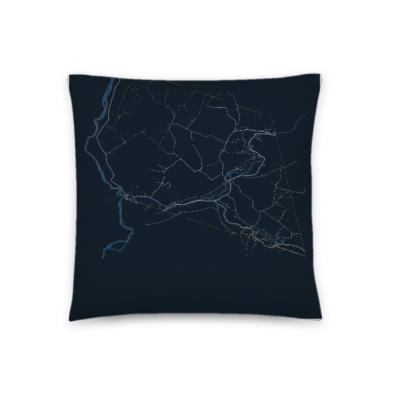 Bath Map Throw Pillow