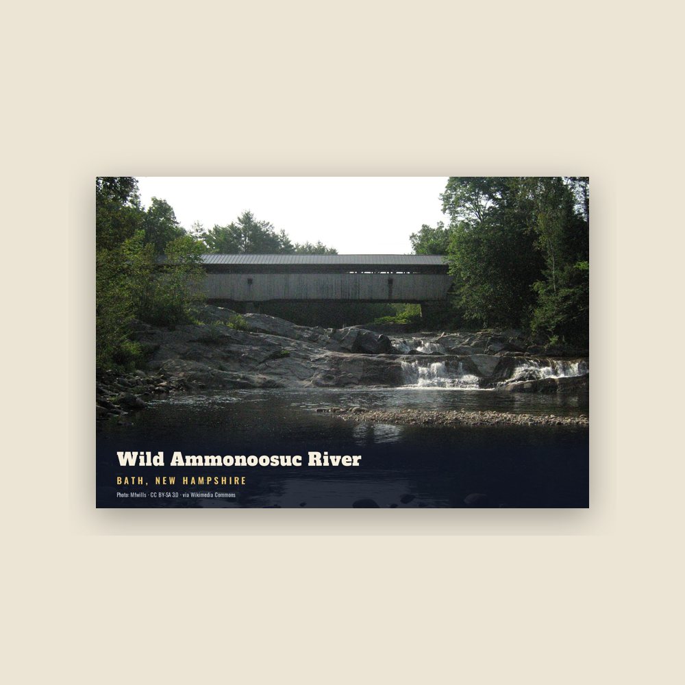 Bath Wild Ammonoosuc River Postcard
