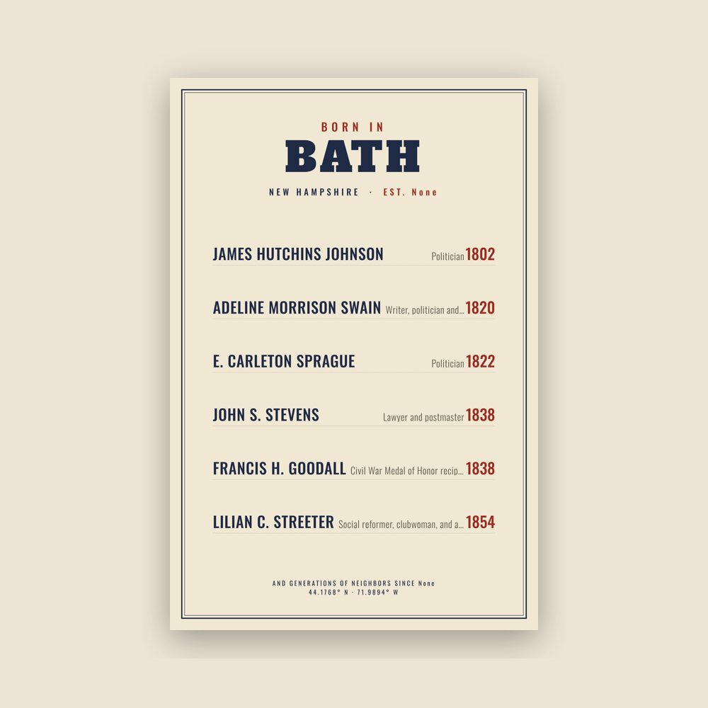 Bath “Born In” Poster