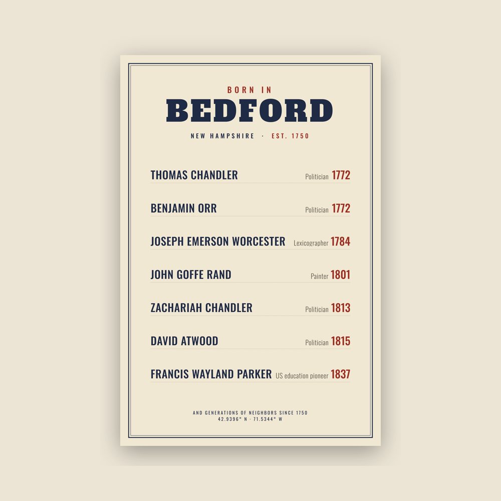 Bedford “Born In” Poster