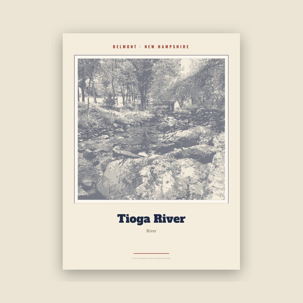 Belmont Tioga River Landmark Print
