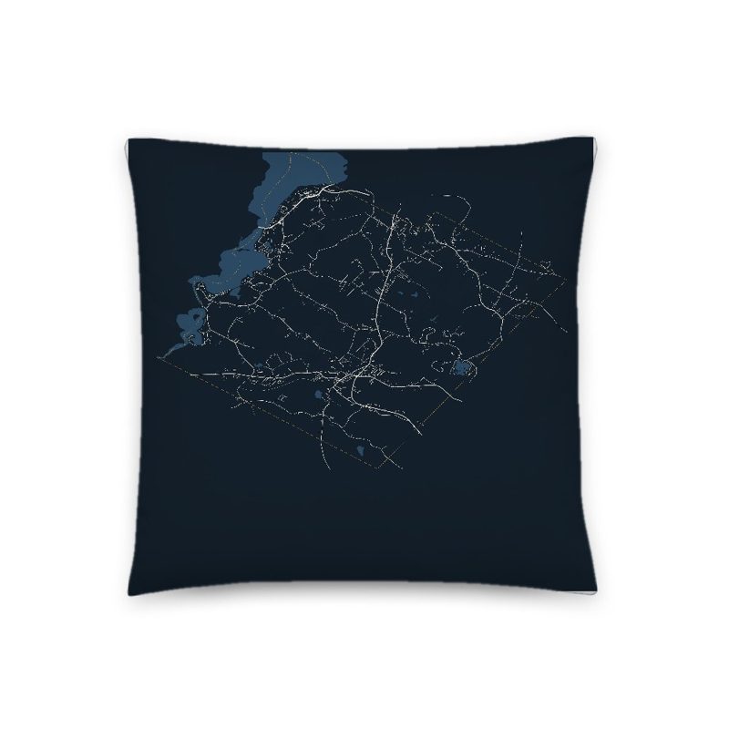 Belmont Map Throw Pillow