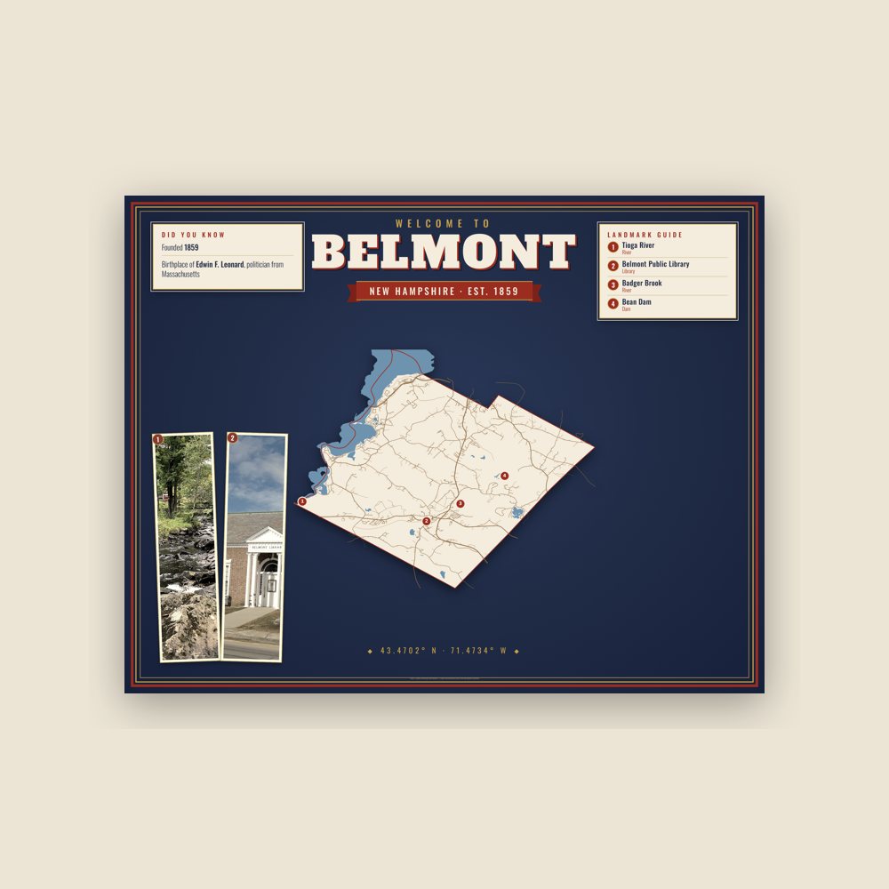 Belmont Map Placemat