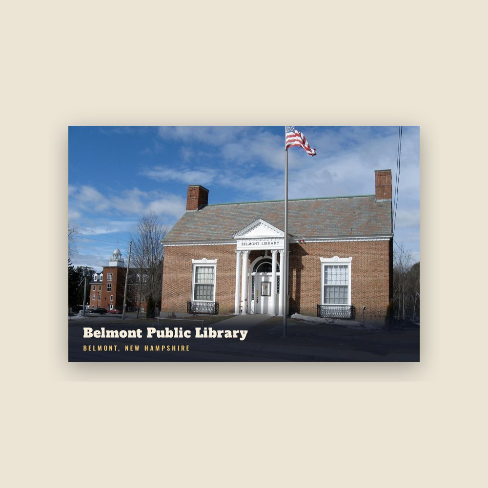 Belmont Belmont Public Library Postcard