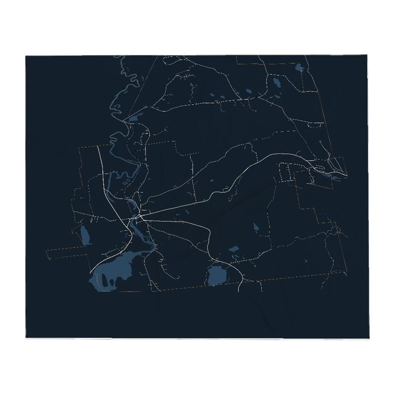 Bennington Street Map Throw Blanket