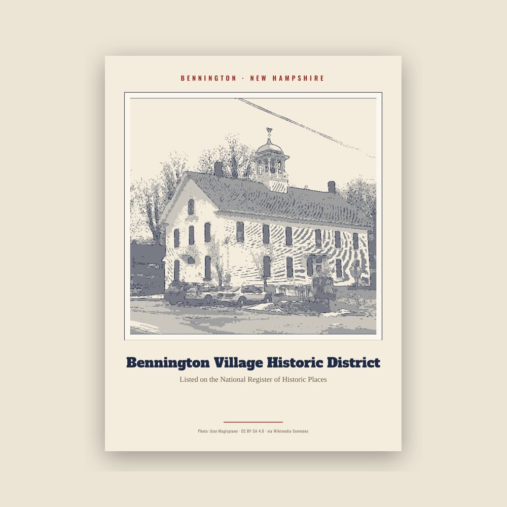 Bennington Bennington Village Historic District Landmark Print