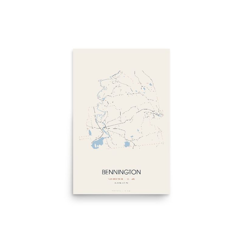 Bennington Street Map Poster · Linen