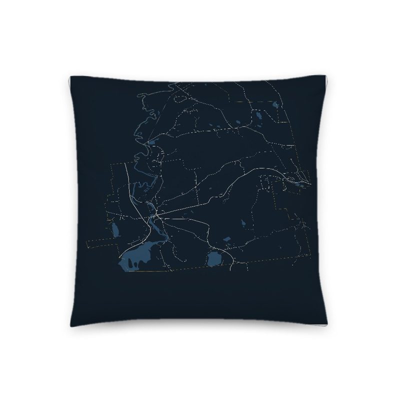 Bennington Map Throw Pillow