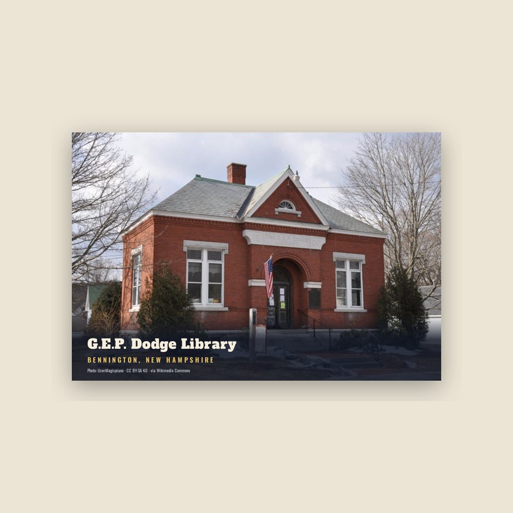 Bennington G.E.P. Dodge Library Postcard