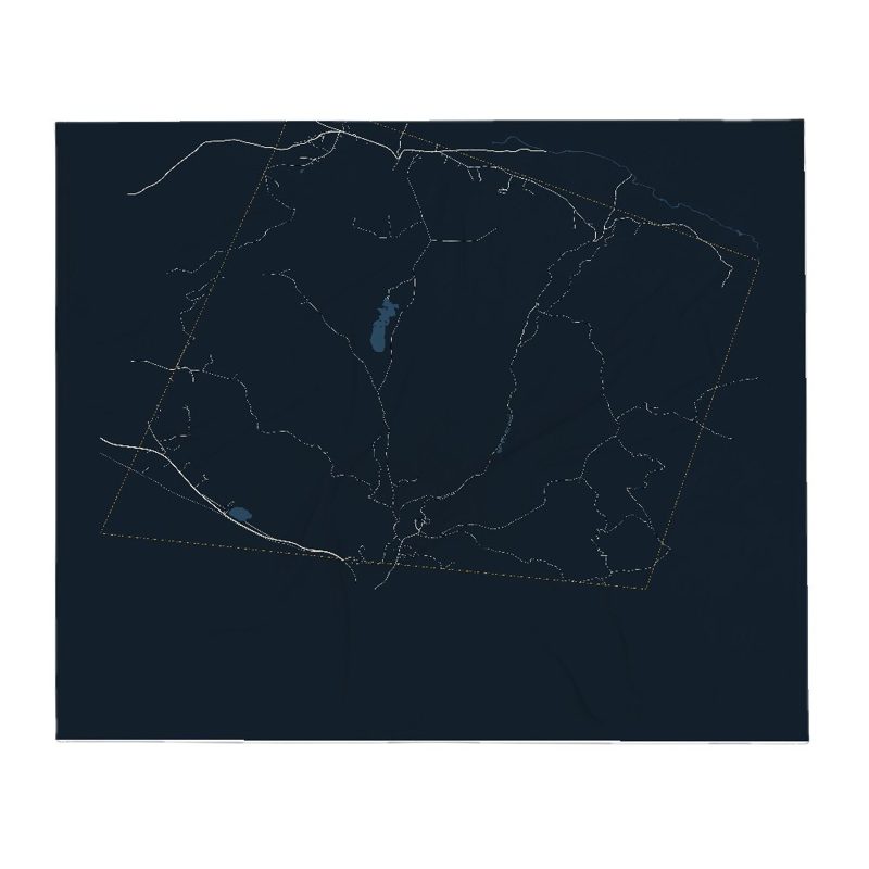 Benton Street Map Throw Blanket
