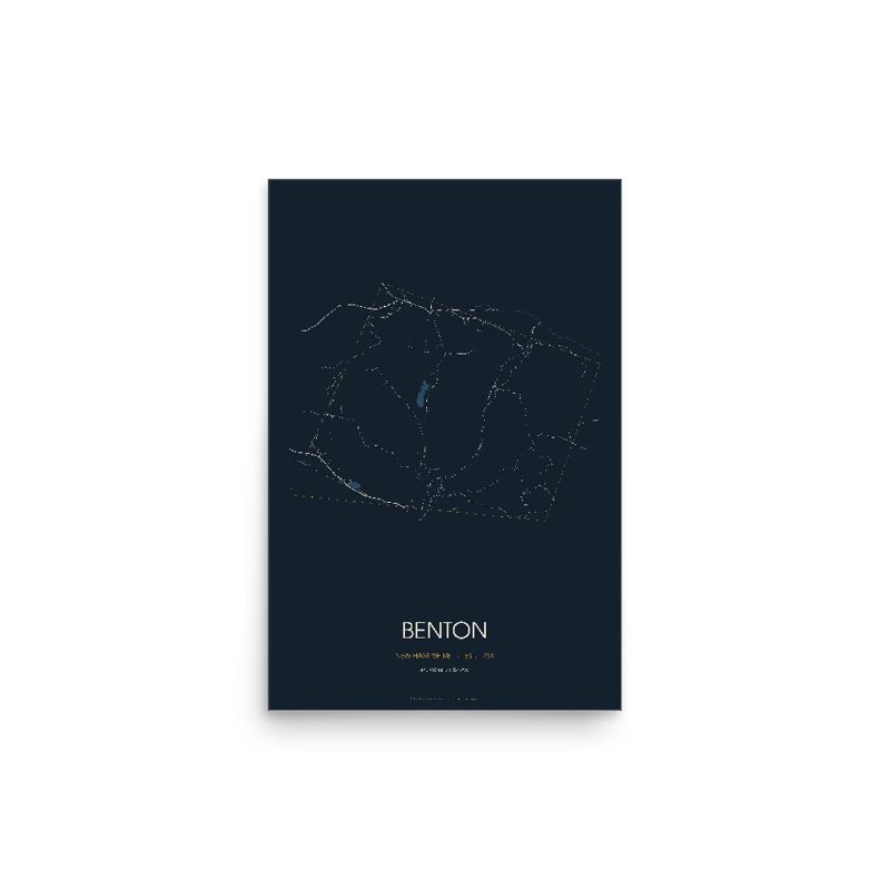Benton Street Map Poster · Midnight