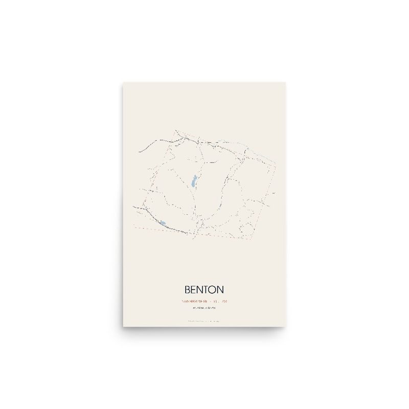 Benton Street Map Poster · Linen
