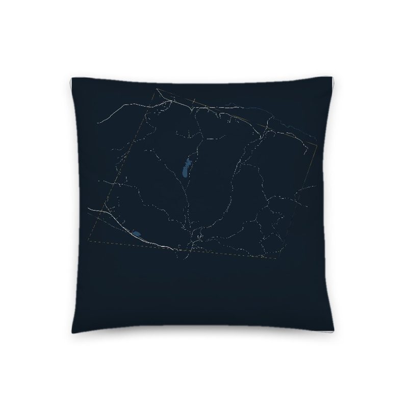 Benton Map Throw Pillow