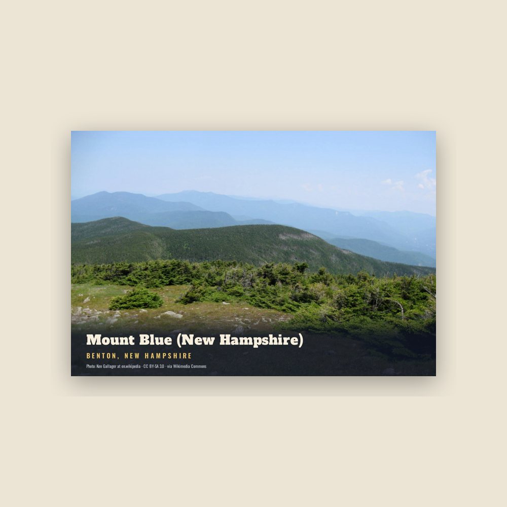 Benton Mount Blue (New Hampshire) Postcard
