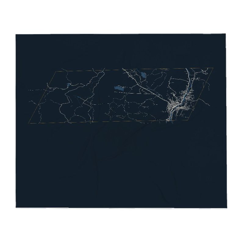Berlin Street Map Throw Blanket