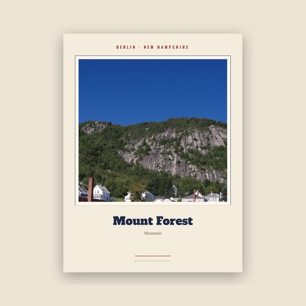 Berlin Mount Forest Landmark Print