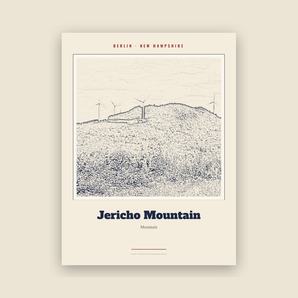 Berlin Jericho Mountain Landmark Print