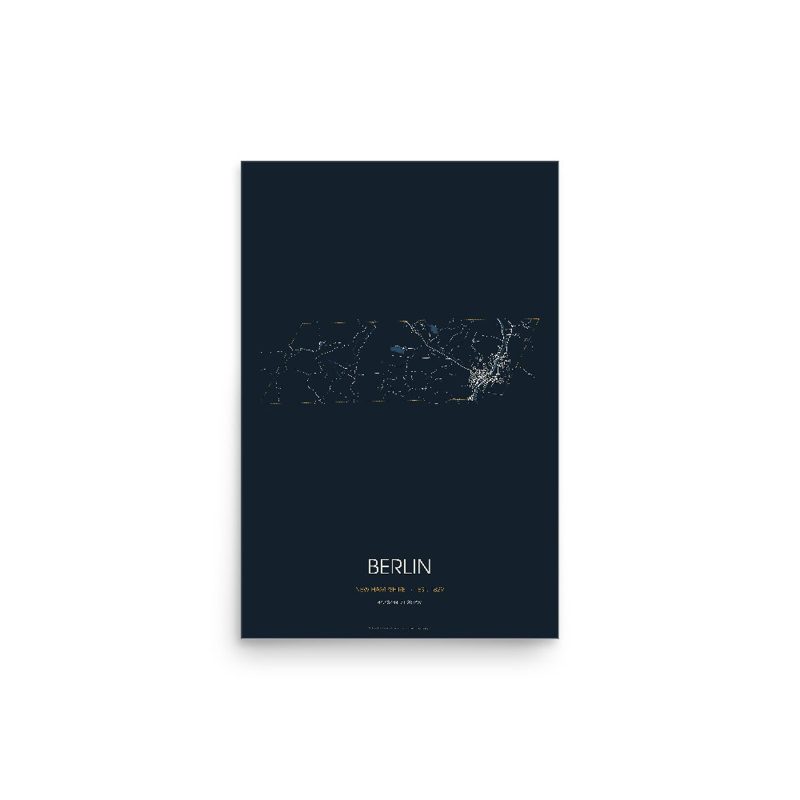 Berlin Street Map Poster · Midnight