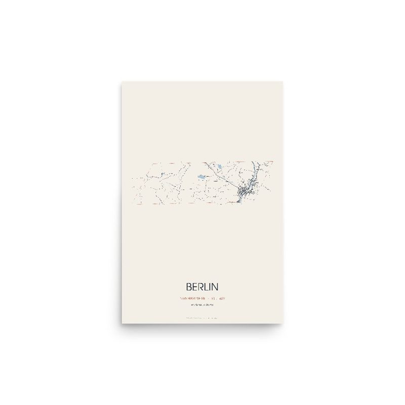 Berlin Street Map Poster · Linen