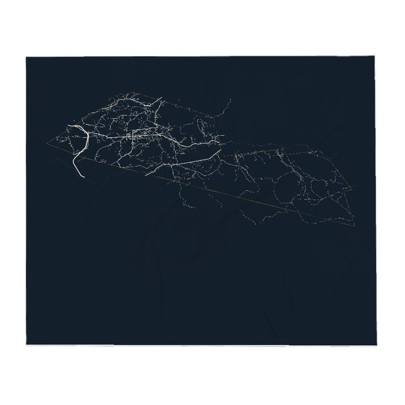 Bethlehem Street Map Throw Blanket