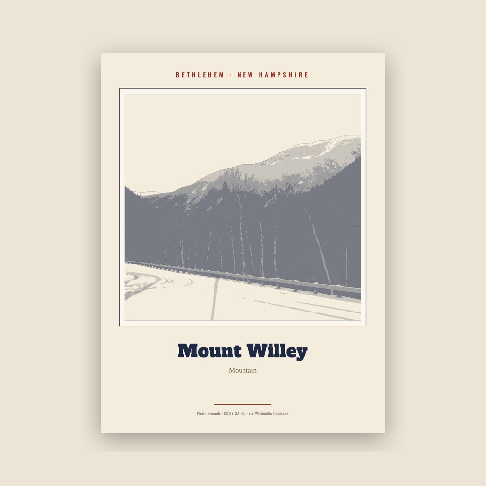Bethlehem Mount Willey Landmark Print
