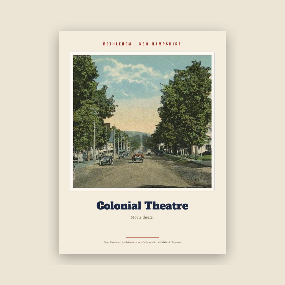 Bethlehem Colonial Theatre Landmark Print