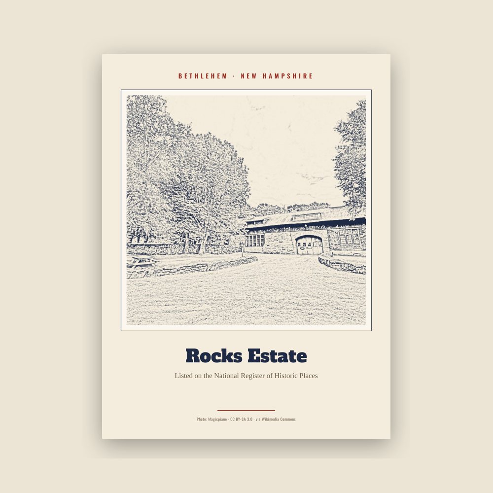 Bethlehem Rocks Estate Landmark Print