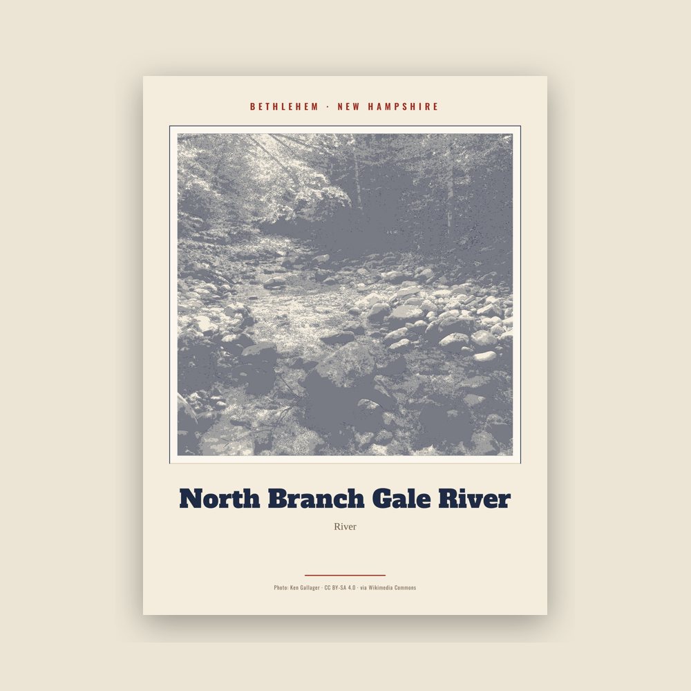 Bethlehem North Branch Gale River Landmark Print