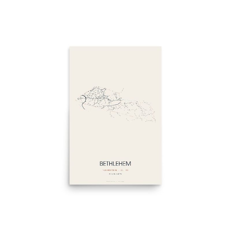 Bethlehem Street Map Poster · Linen