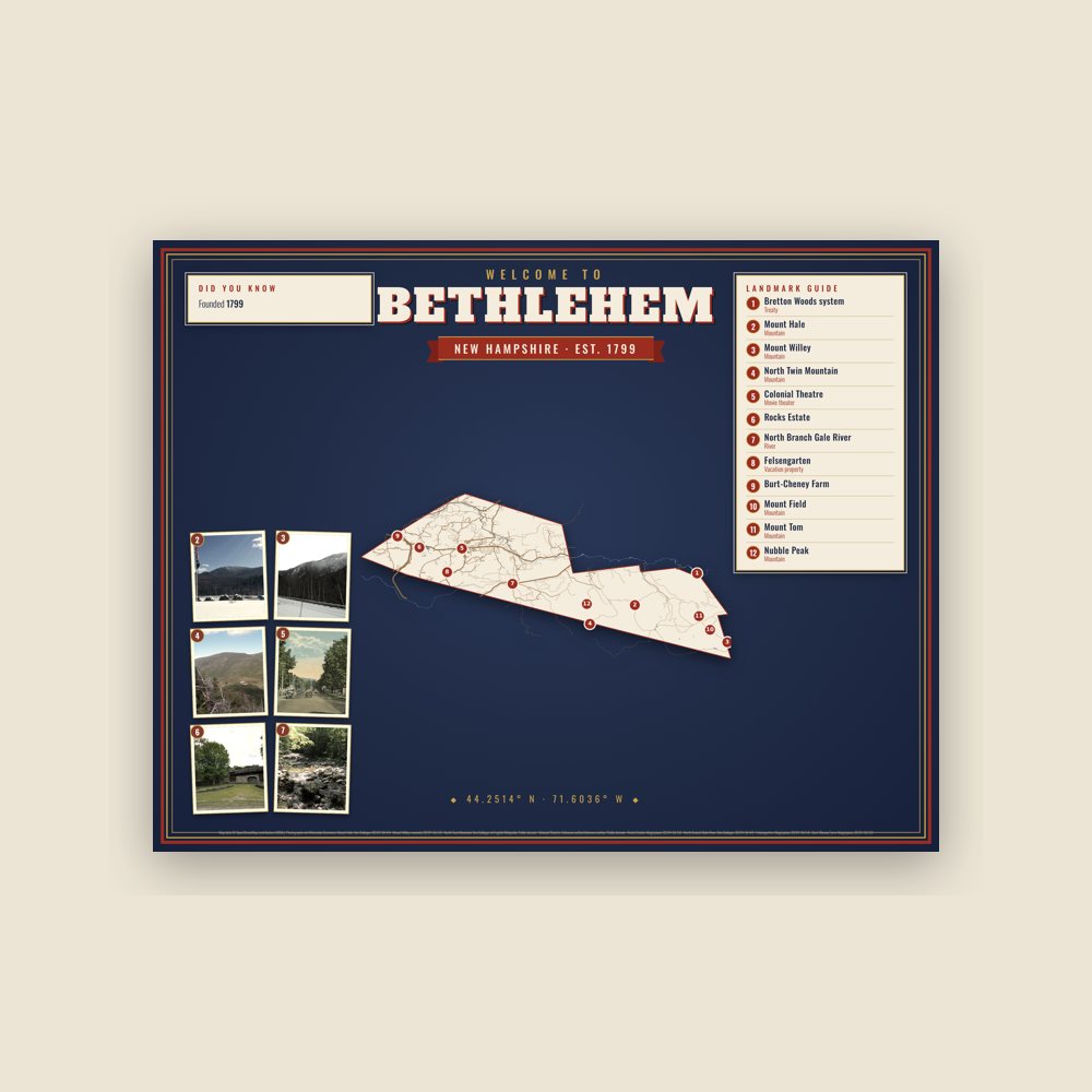 Bethlehem Map Placemat