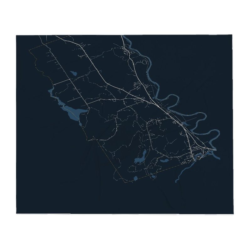 Boscawen Street Map Throw Blanket