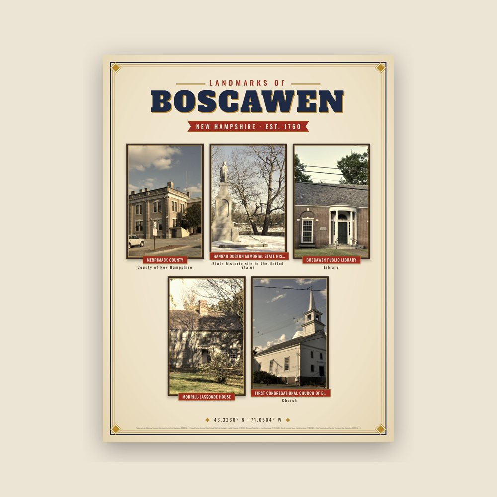 Boscawen Landmarks Photo Poster