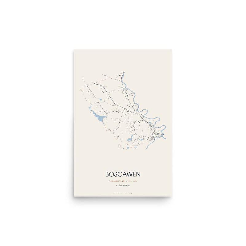 Boscawen Street Map Poster · Linen