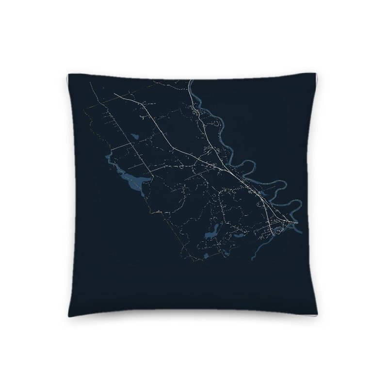 Boscawen Map Throw Pillow