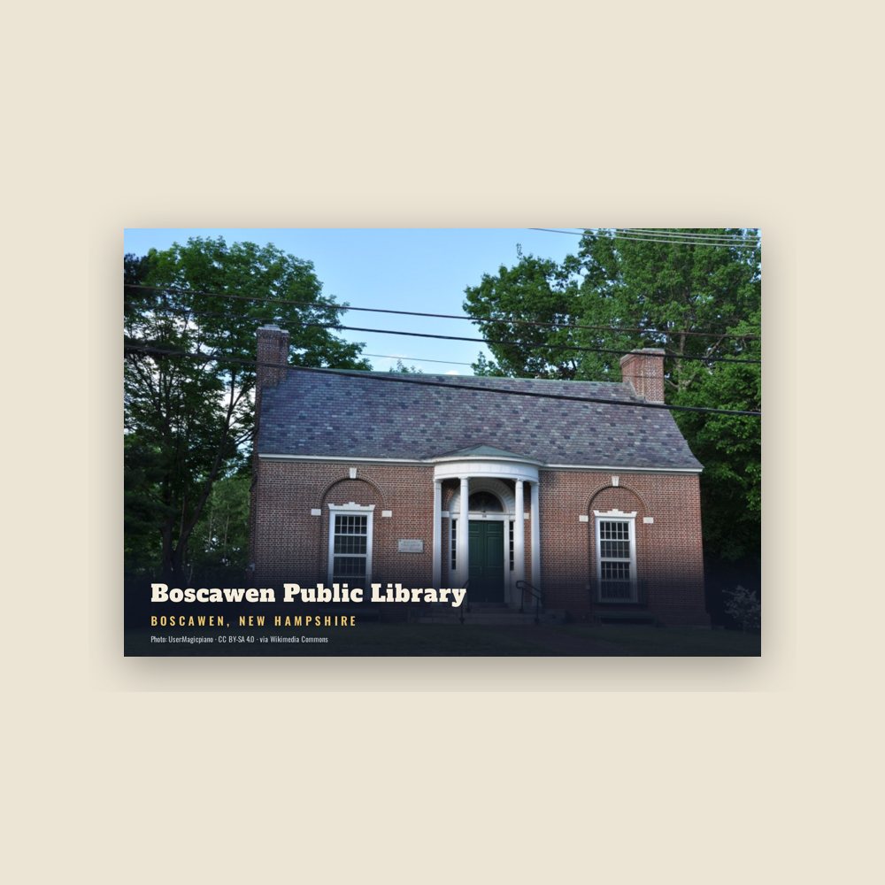 Boscawen Boscawen Public Library Postcard